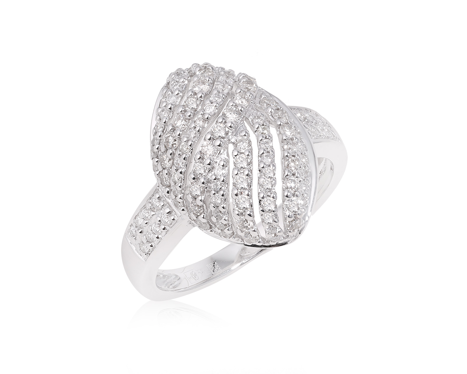 Золотое кольцо с бриллиантами 0.63ct 101224/1