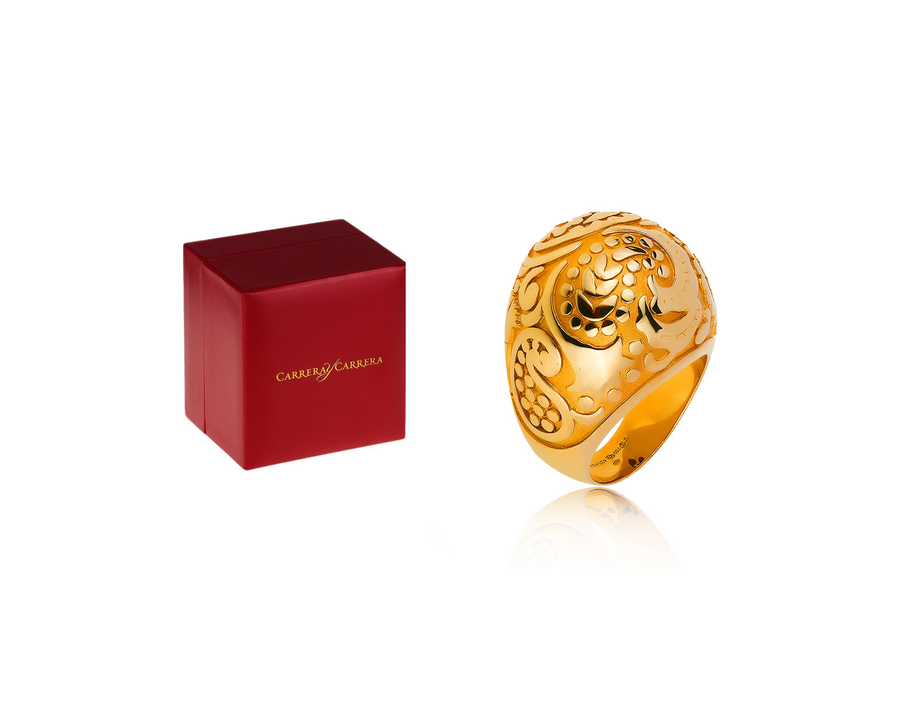 Оригинальное золотое кольцо Carrera y Carrera Aqua