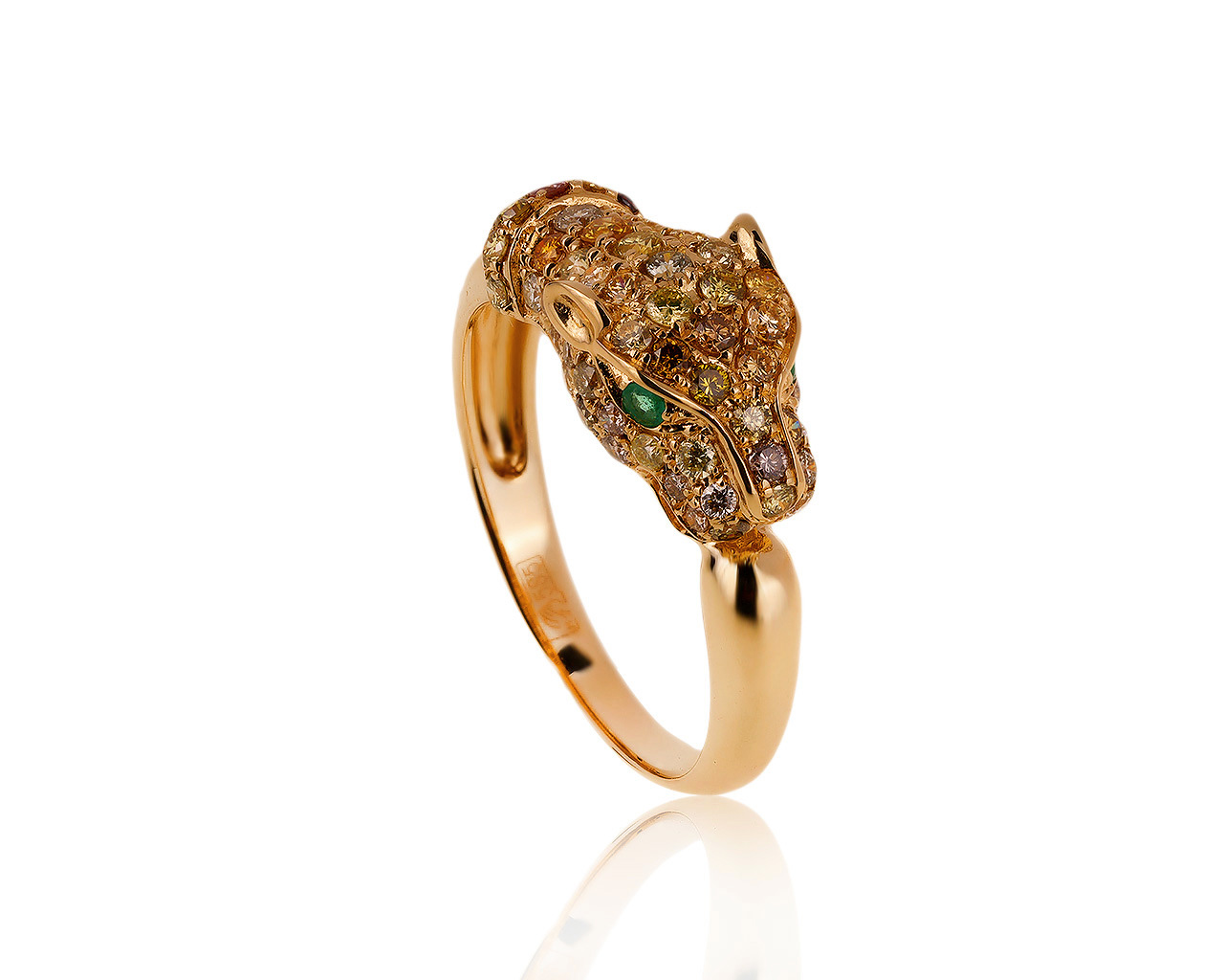 Потрясающее золотое кольцо с бриллиантами 0.92ct