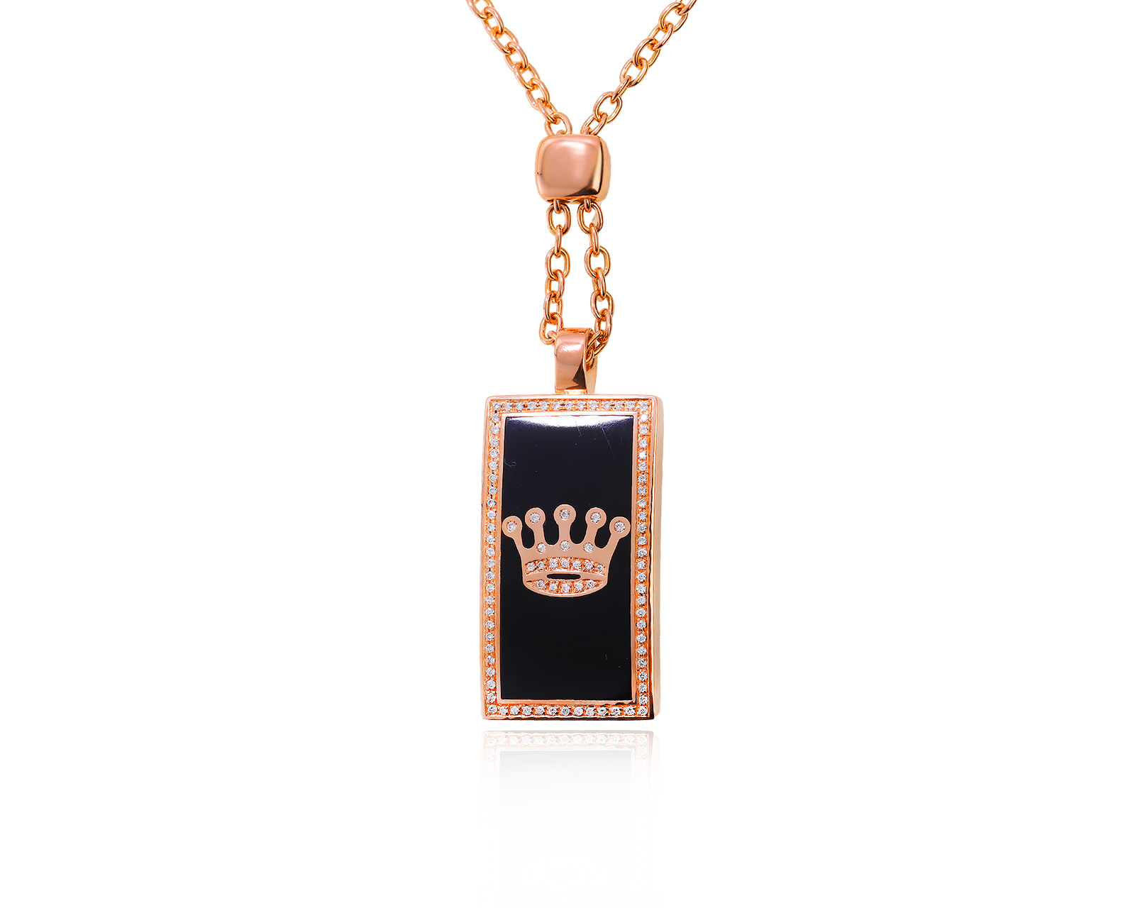 Оригинальное золотое колье с черным ониксом 70.00ct Gavello 140124/5