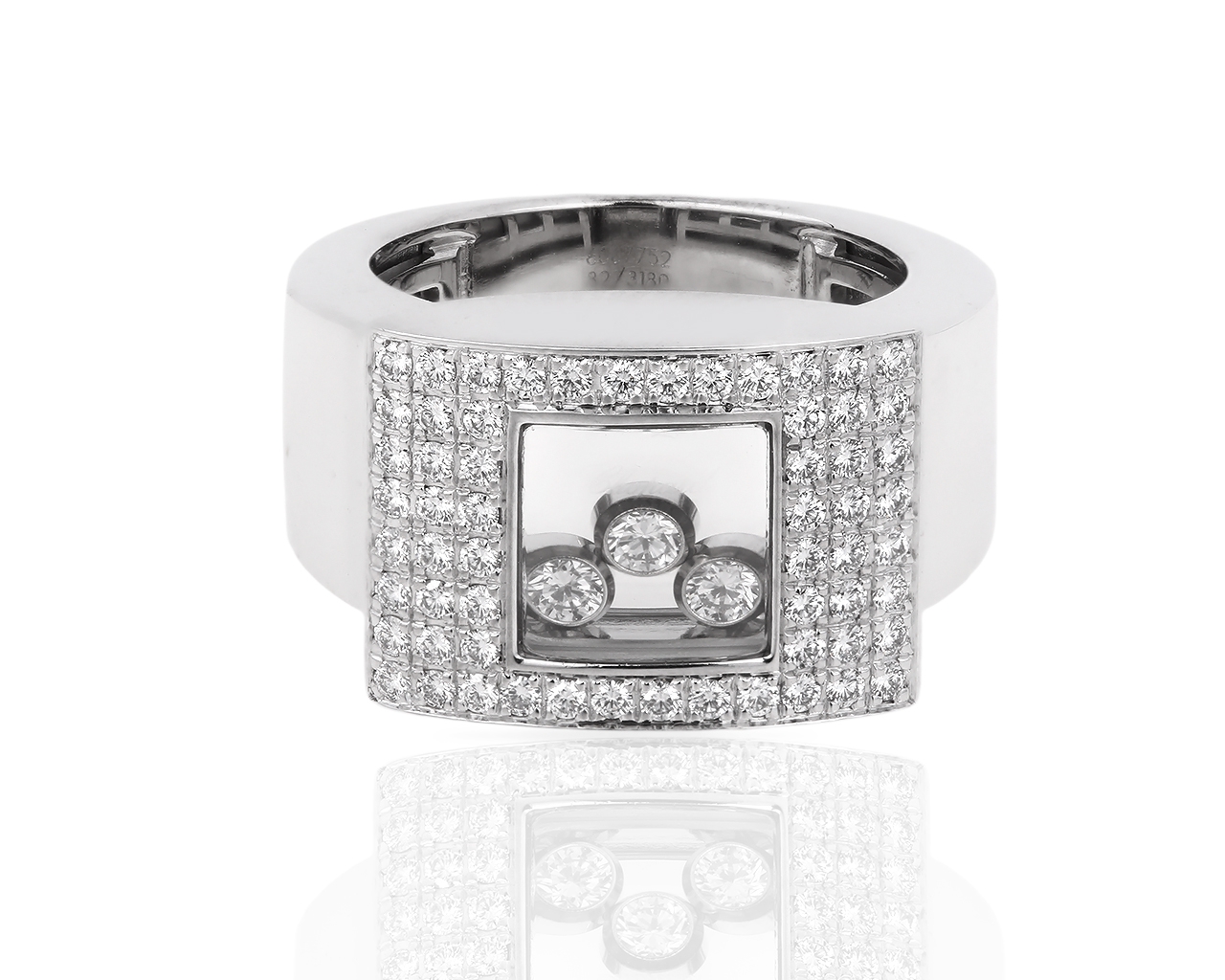 Золотое кольцо с бриллиантами 0.75ct Chopard Happy Diamonds 230418/7