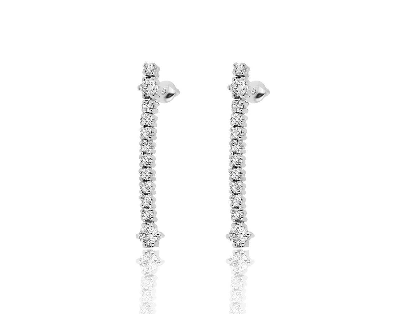 Роскошные золотые серьги с бриллиантами 2.04ct 141019/2