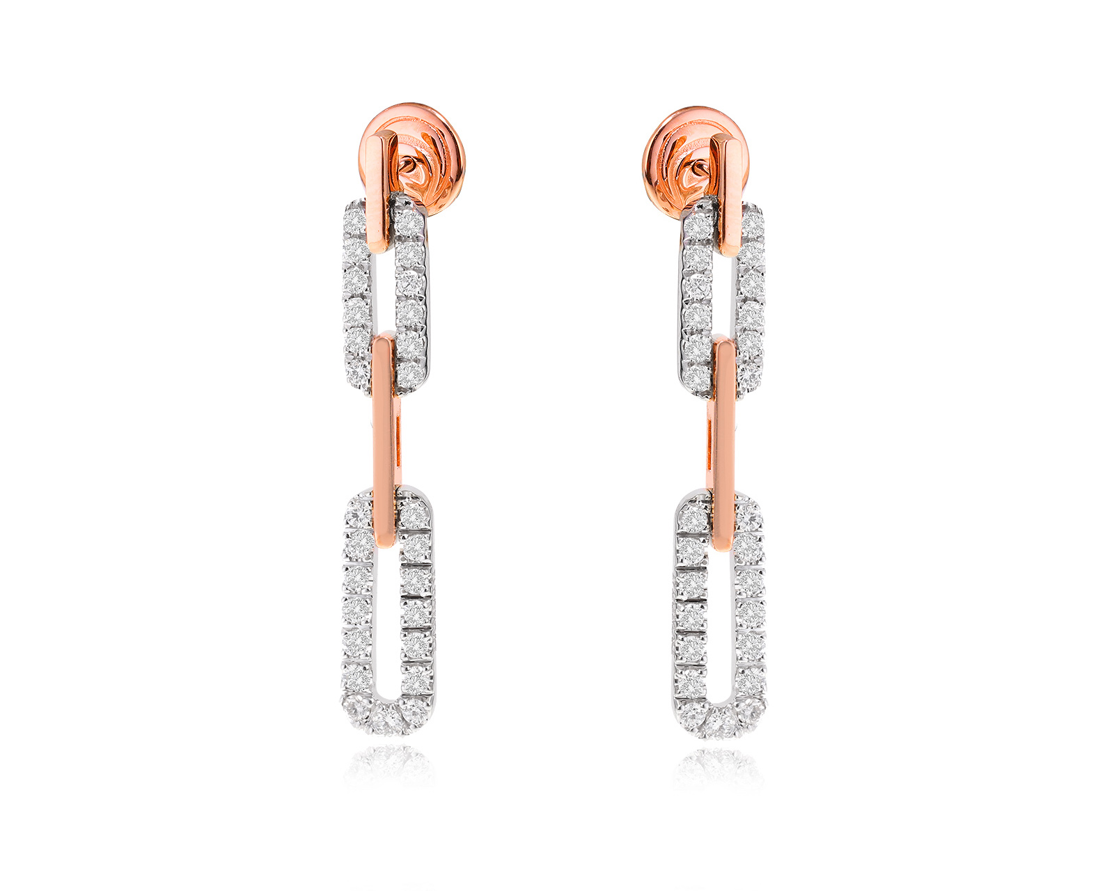 Оригинальные золотые серьги Damiani Segnaletici