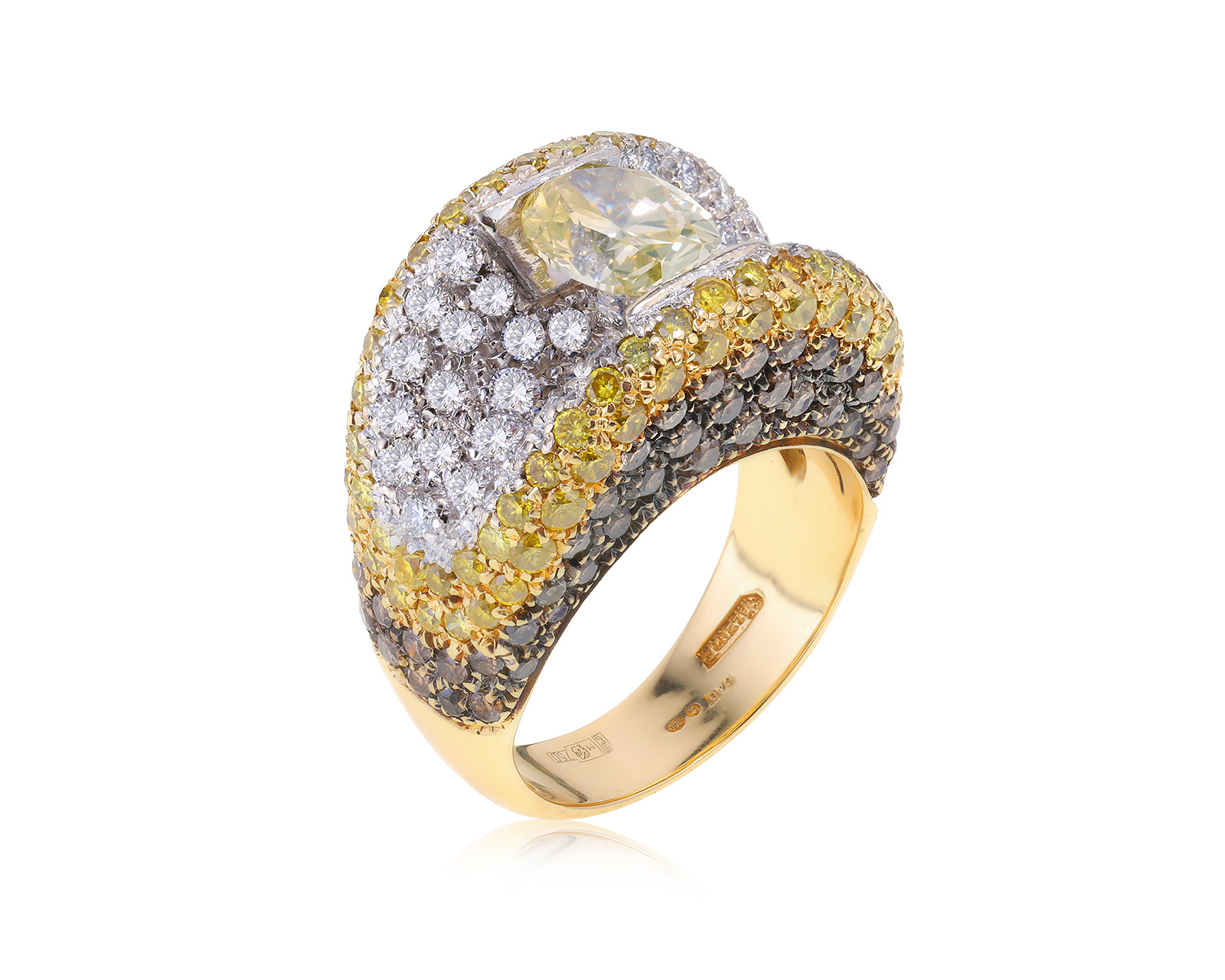 Оригинальное золотое кольцо с бриллиантами 4.64ct Valente 111122/7