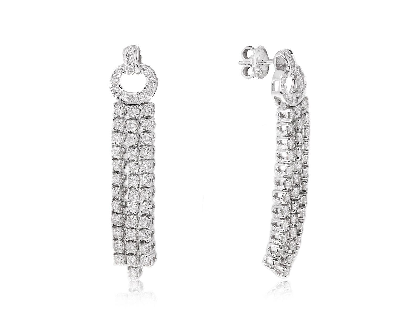 Золотые серьги с бриллиантами 3.24ct 231123/4