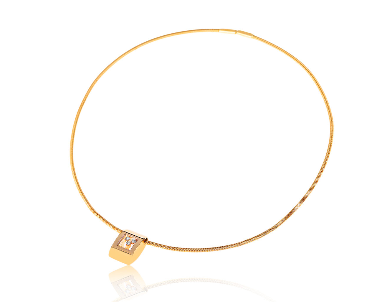 Оригинальный золотой кулон с бриллиантами 0.15ct Chopard