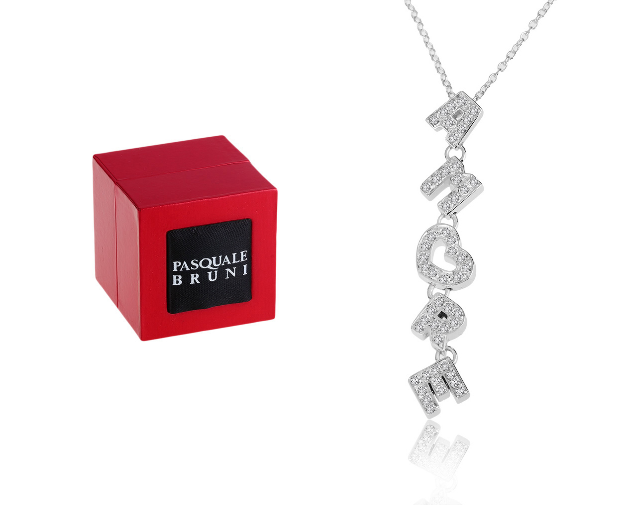 Оригинальное золотое колье с бриллиантами 0.33ct Pasquale Bruni Amore