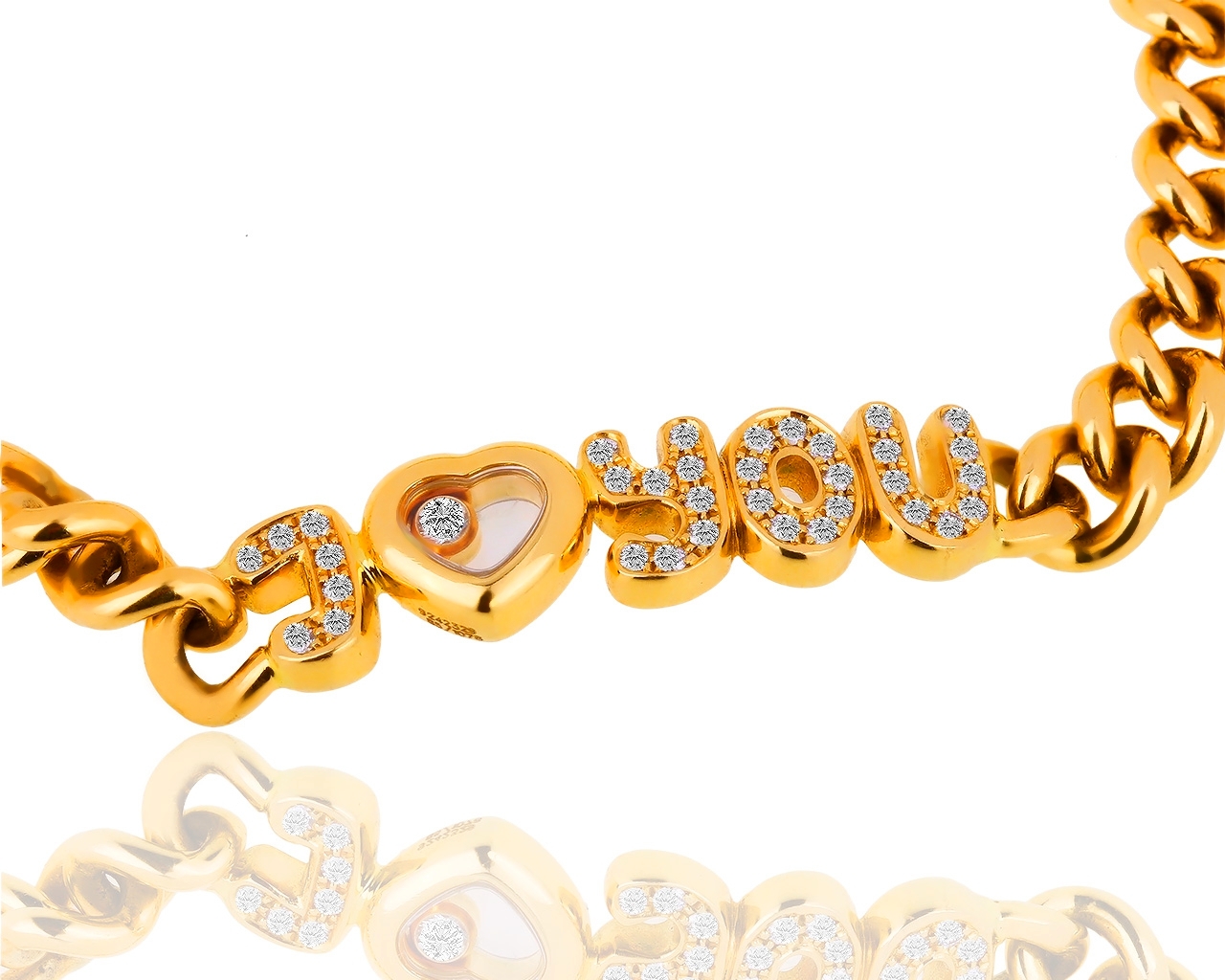 Золотой браслет с бриллиантами 0.30ct Chopard Happy Diamonds 300119/9