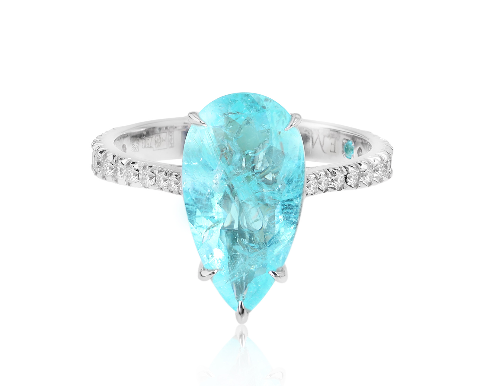 Золотое кольцо с турмалинами параиба 2.89ct Evgeny Matveev 190924/Б18 Золотое кольцо с турмалинами параиба 2.89ct Evgeny Matveev 190924/Б18