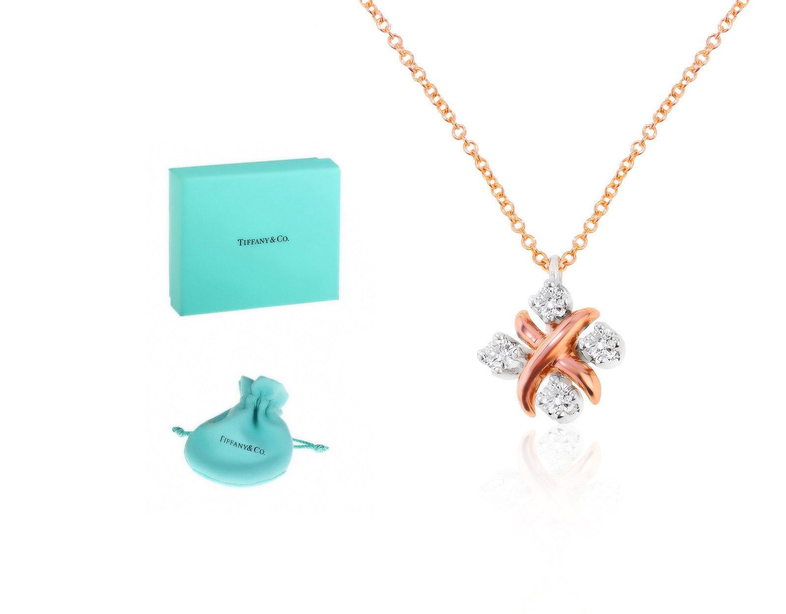 Оригинальный золотой кулон Tiffany&Co Schlumberger Lynn