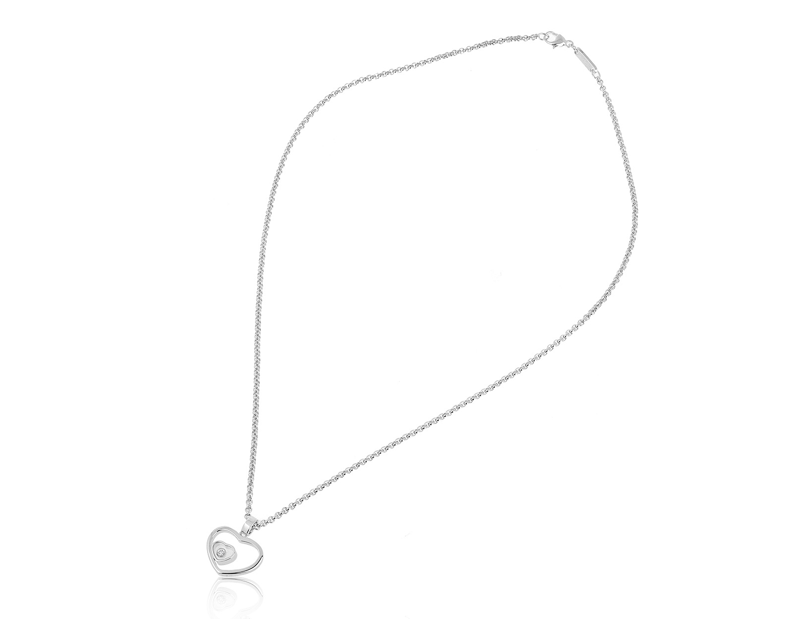 Оригинальный золотой кулон с бриллиантом 0.05ct Chopard Happy Diamond