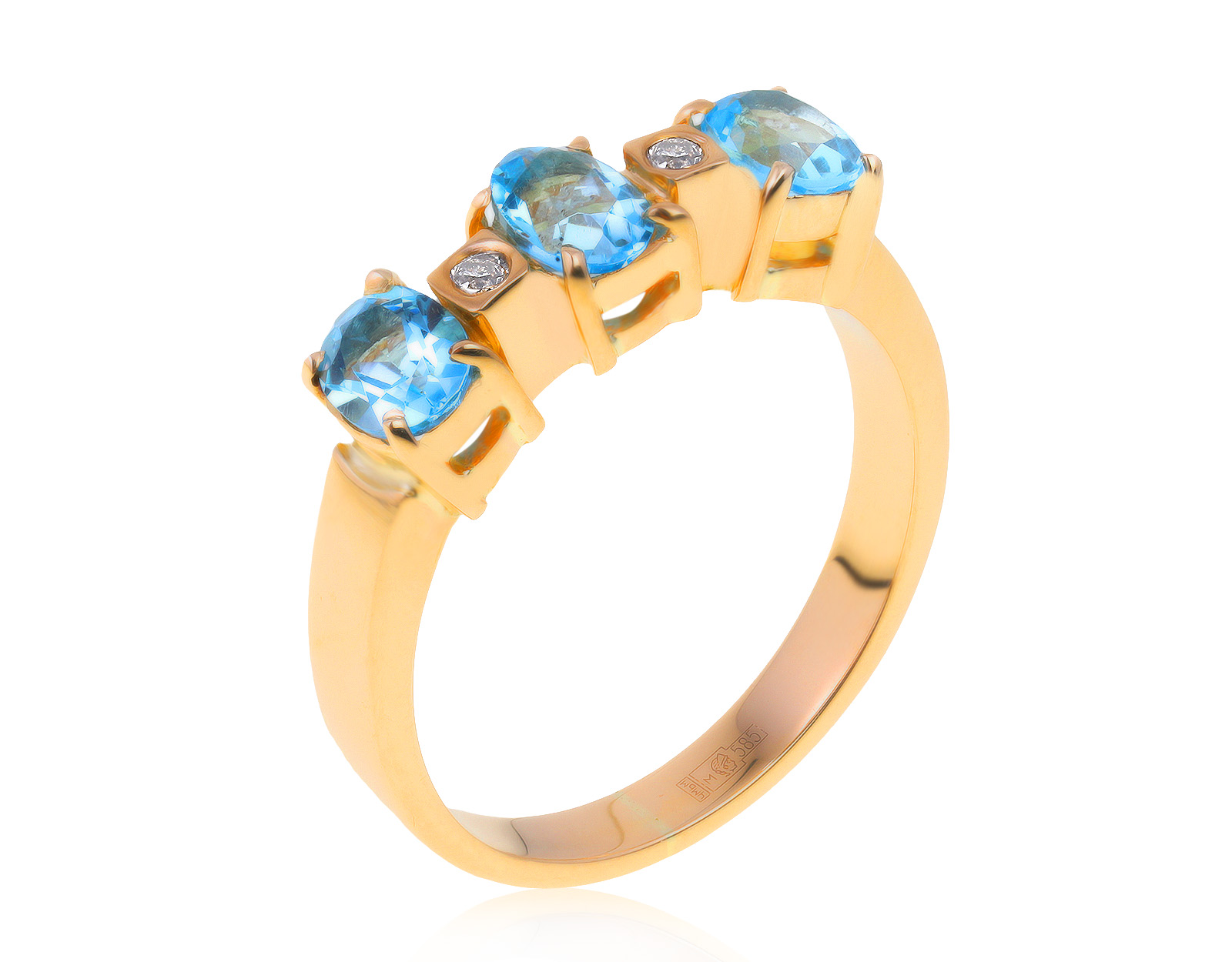 Роскошное золотое кольцо с топазом 1.08ct 090621/12