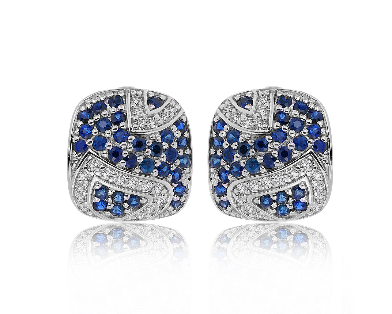 Безупречные золотые серьги с сапфирами 1.87ct 240320/13