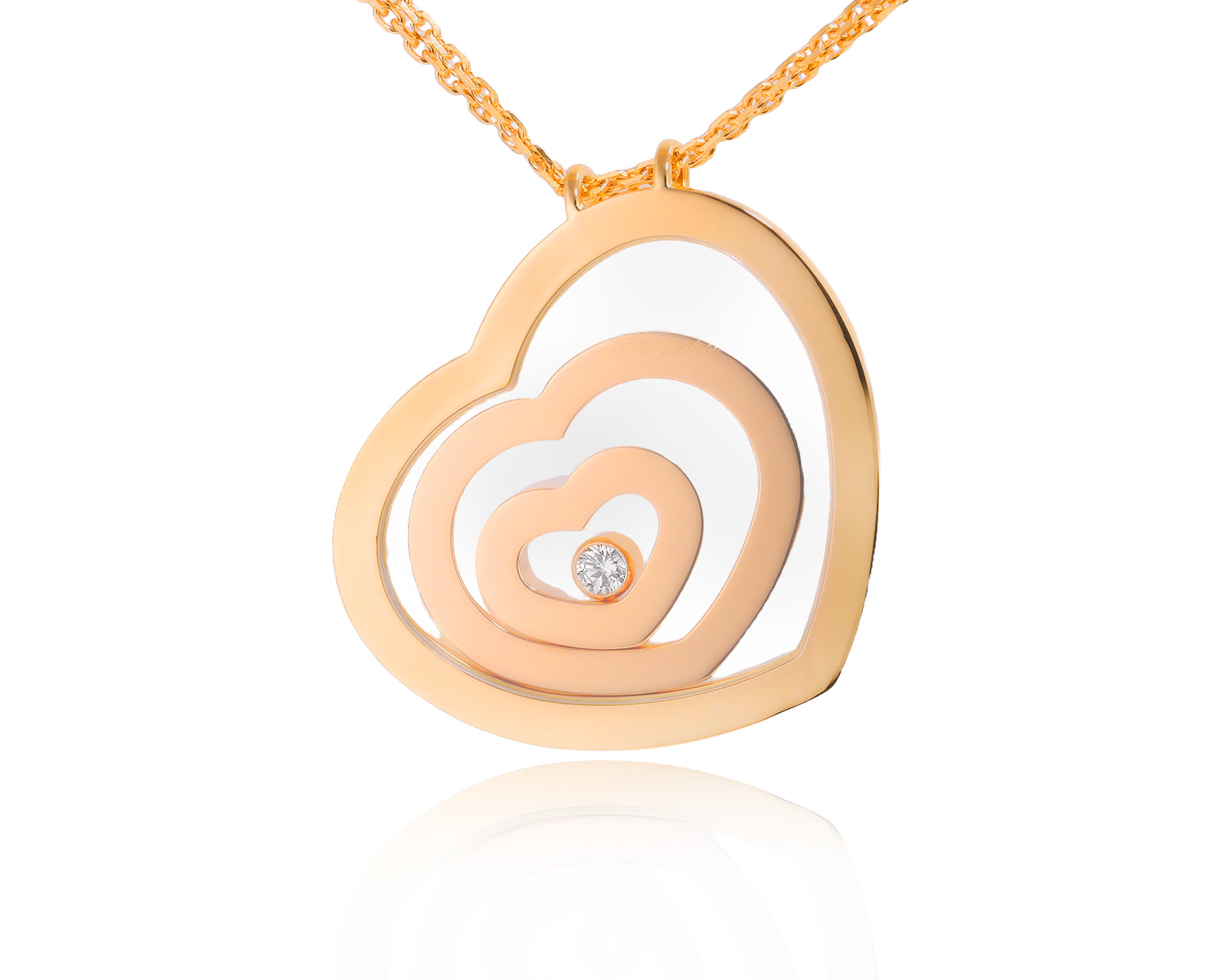 Оригинальный золотой кулон Chopard Happy Diamonds 041025/4