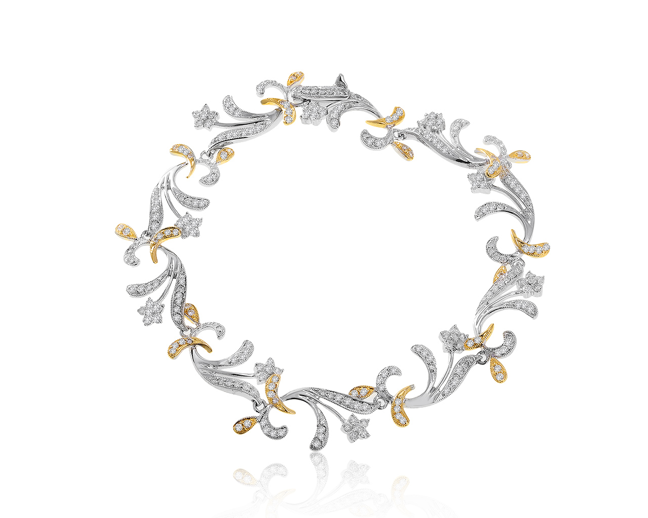 Потрясающий золотой браслет с бриллиантами 2.03ct 111220/1