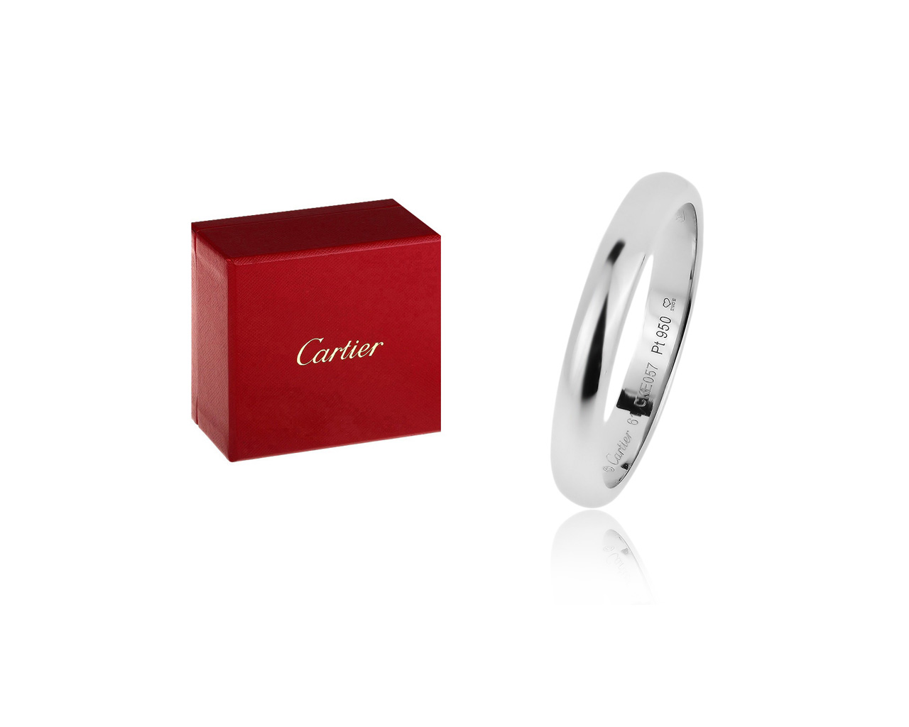 Классическое платиновое кольцо Cartier 1895