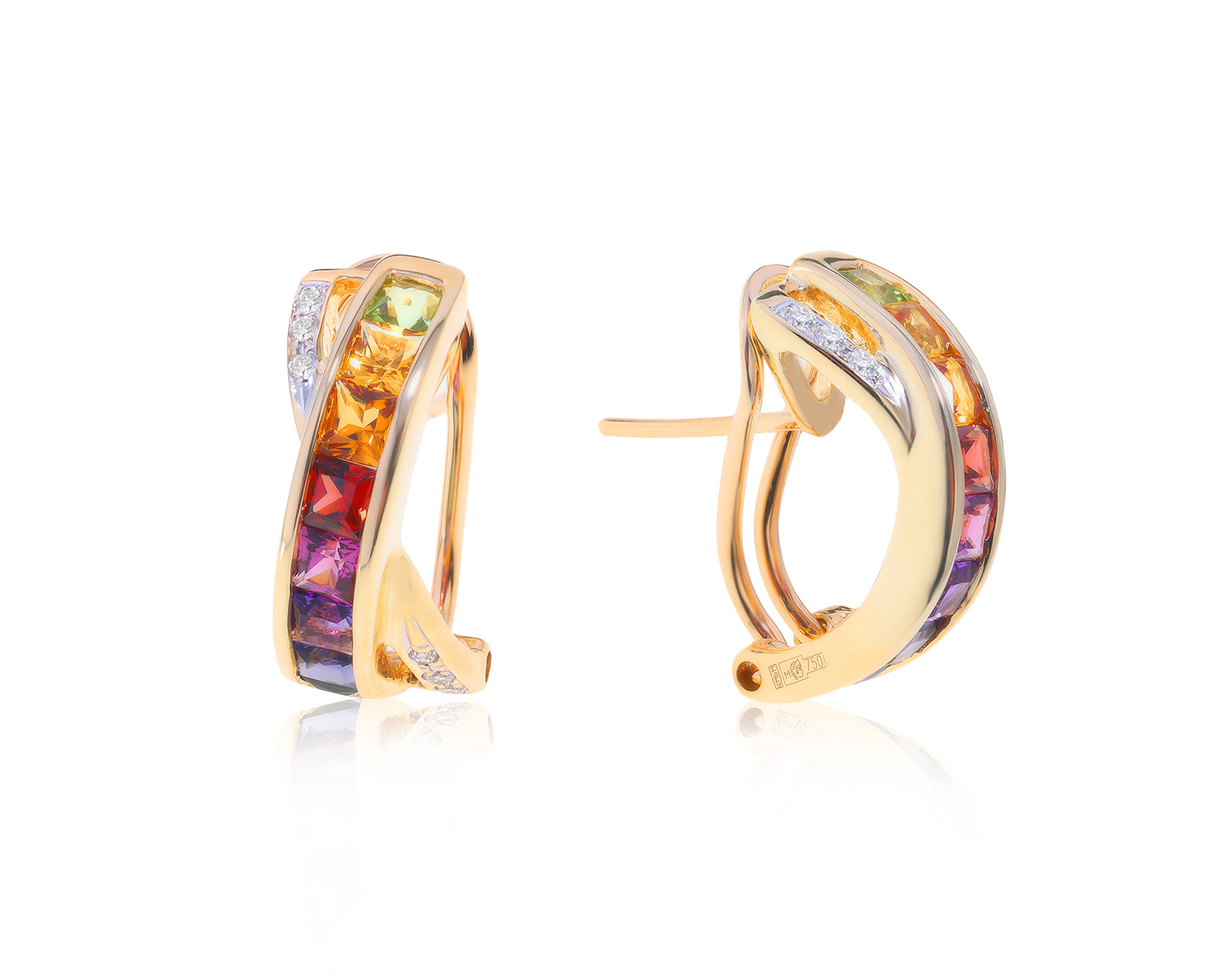 Оригинальные золотые серьги H.Stern Rainbow 271022/2