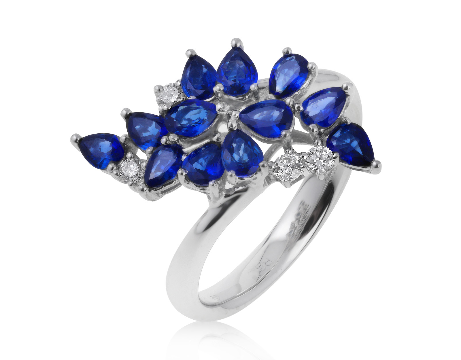 Оригинальное золотое кольцо с сапфирами 1.69ct Roberto Bravo 120721/7 Оригинальное золотое кольцо с сапфирами 1.69ct Roberto Bravo 120721/7