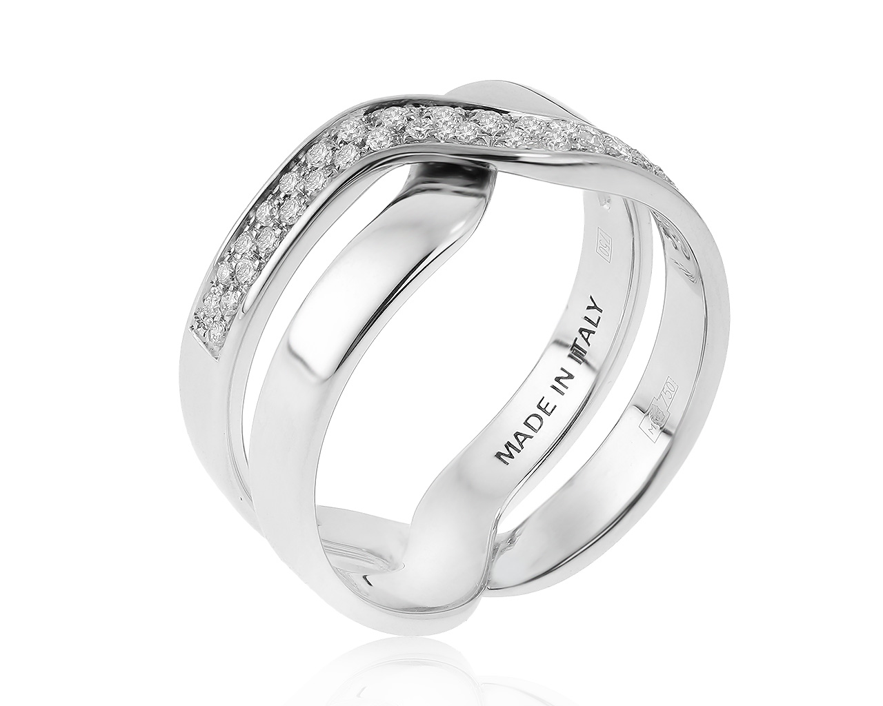 Оригинальное золотое кольцо с бриллиантами 0.22ct Damiani 180421/7