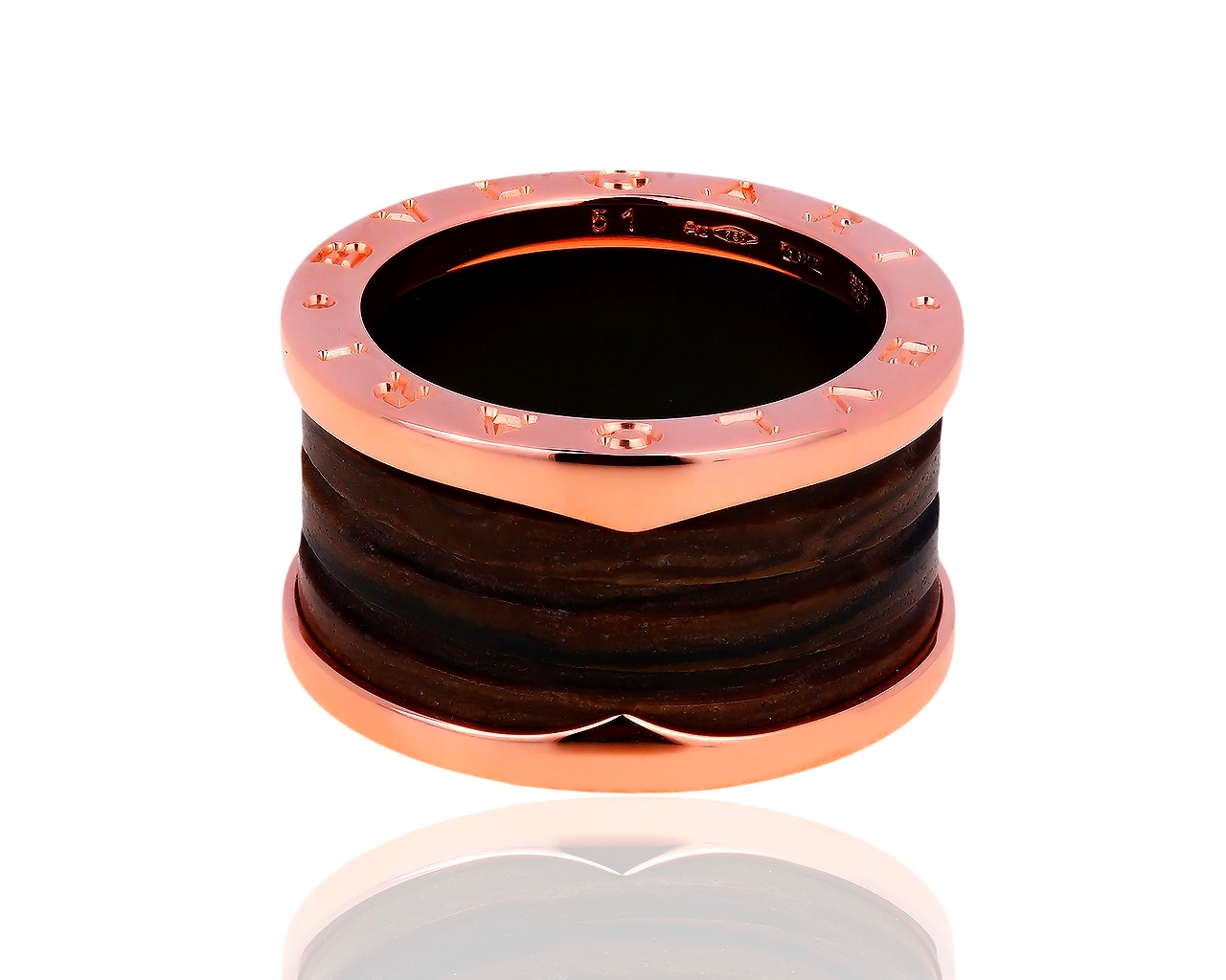 Необычное золотое кольцо с яшмой Bvlgari B.Zero 1 141118/6