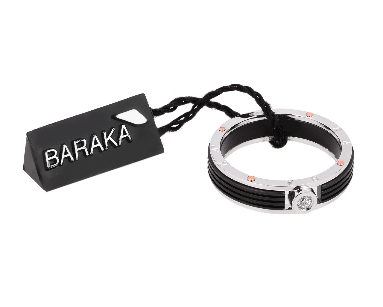 Золотое кольцо с бриллиантом 0.08ct Baraka 020618/7