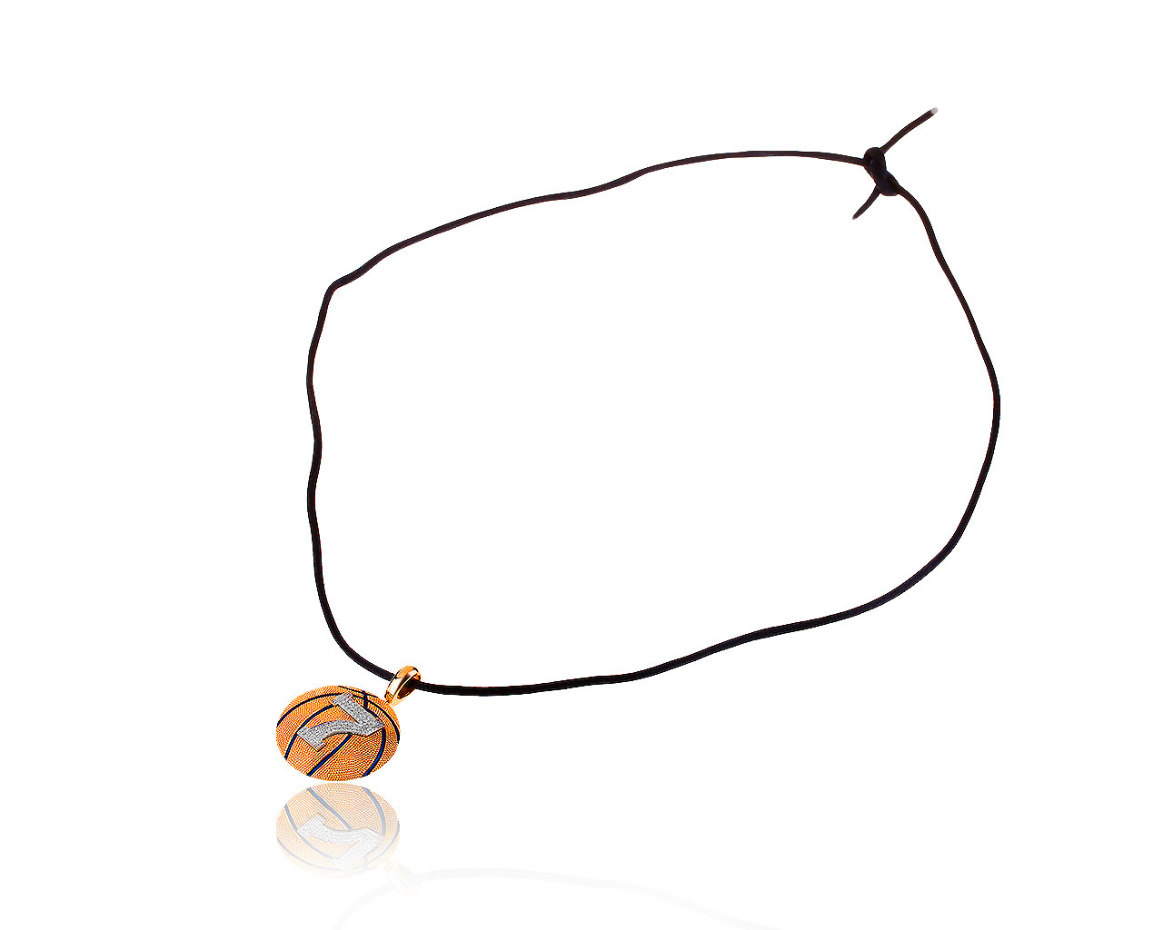 Современный золотой кулон с бриллиантами 0.35ct