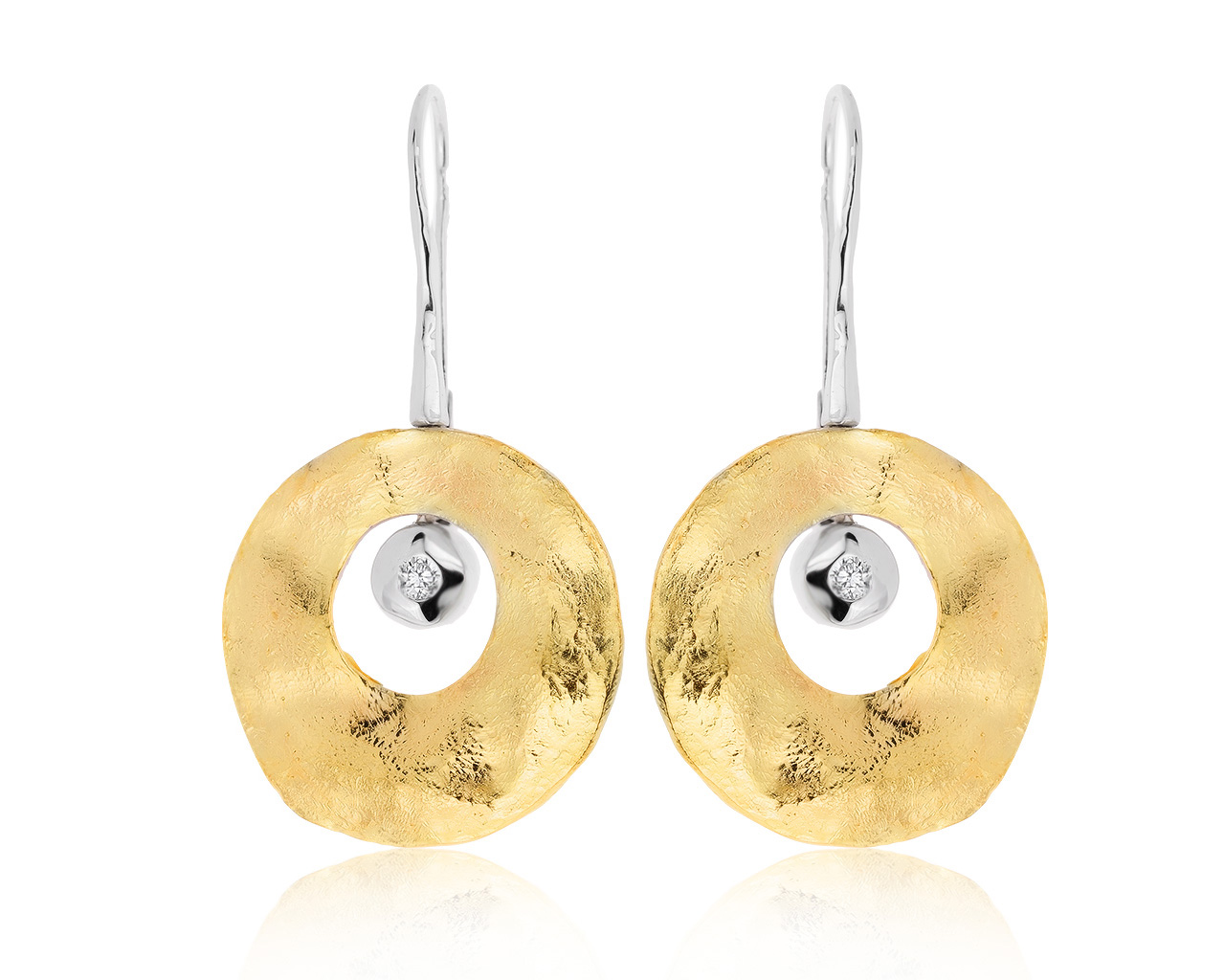 Великолепные золотые серьги с бриллиантами 0.16ct 020920/18