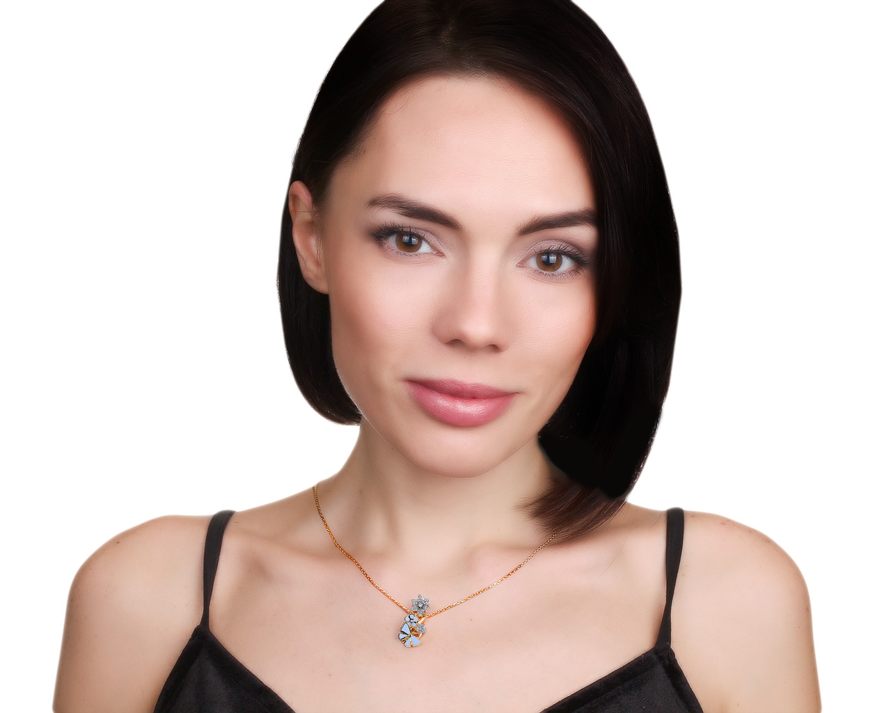 Оригинальный золотой кулон с бриллиантами 0.12ct Roberto Bravo