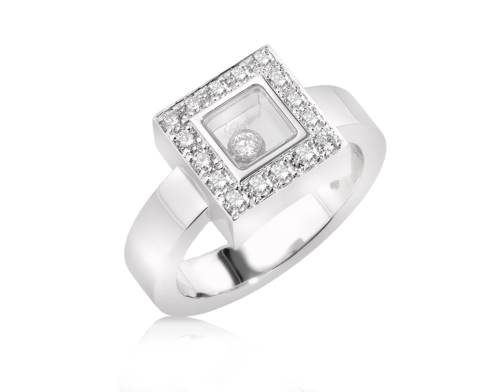 Оригинальное золотое кольцо Chopard Happy Diamonds 220226/5
