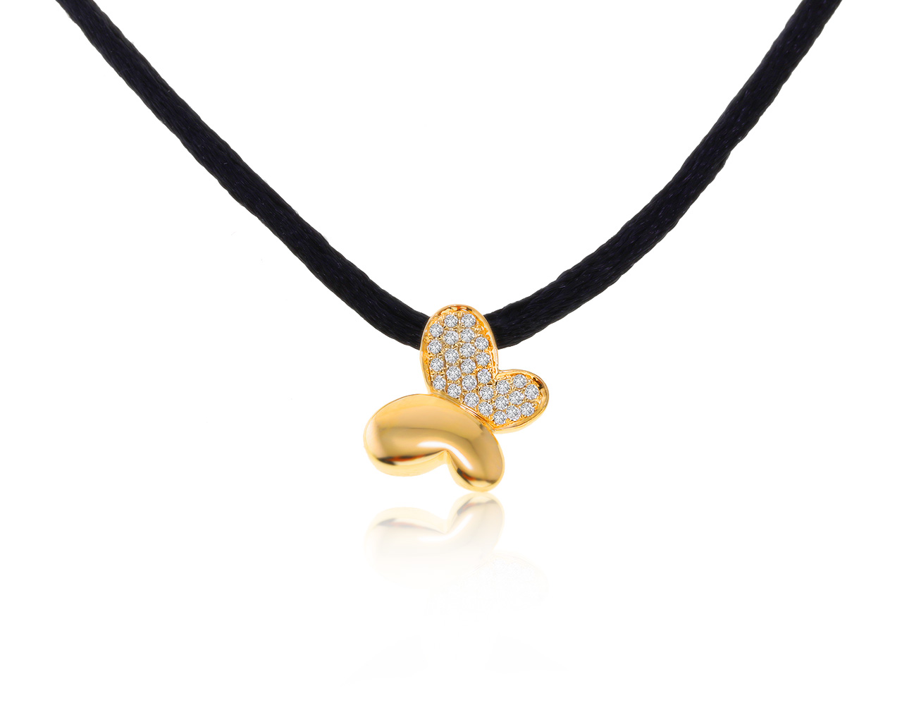 Оригинальный золотой кулон с бриллиантами 0.14ct Bellini