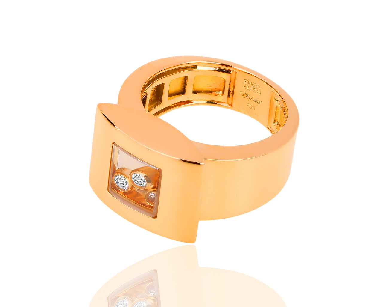 Золотое кольцо с бриллиантами 0.17ct Chopard Happy Diamonds 011118/10