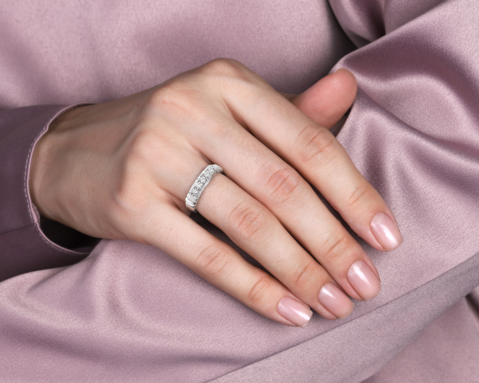 Золотое кольцо с бриллиантами 0.26ct