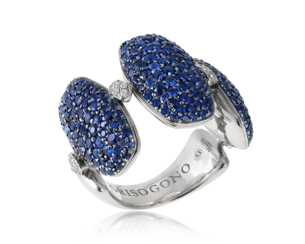 Оригинальное золотое кольцо с сапфирами 4.11ct De Grisogono Zucchero 010221/3 Оригинальное золотое кольцо с сапфирами 4.11ct De Grisogono Zucchero 010221/3