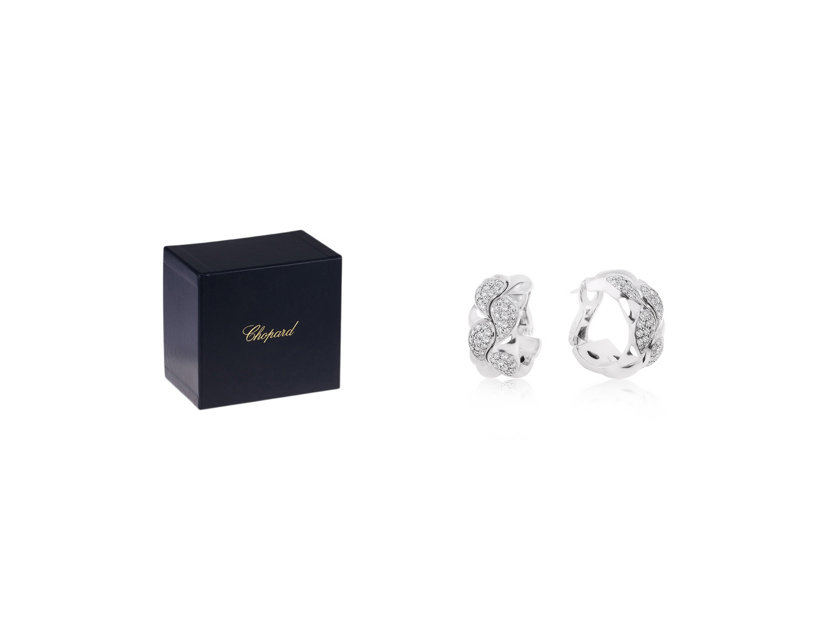 Оригинальные золотые серьги Chopard Casmir