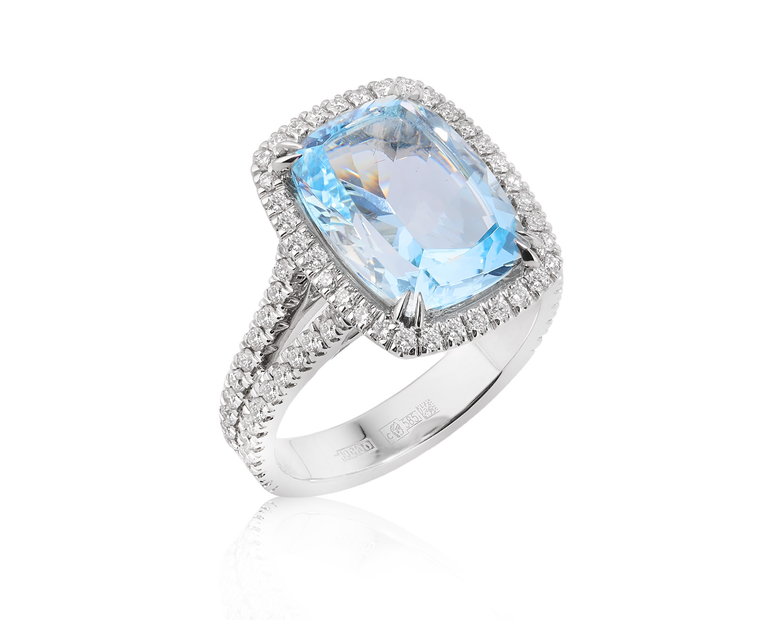 Оригинальное золотое кольцо с аквамарином 5.48ct Constantin Artmayer 050326/КМ320