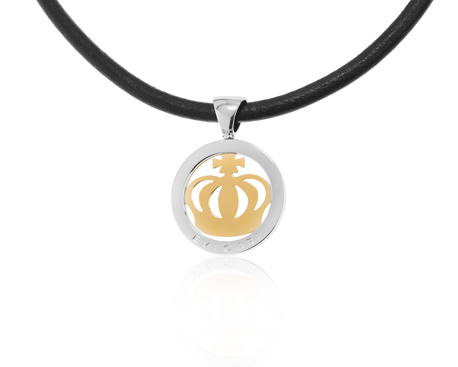 Оригинальный золотой кулон Bvlgari Tondo Crown 200522/19