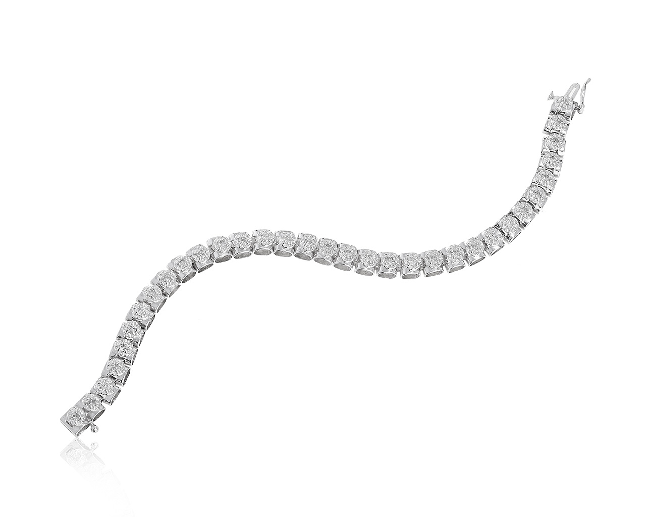 Шикарный золотой браслет с бриллиантами 2.27ct 060521/1