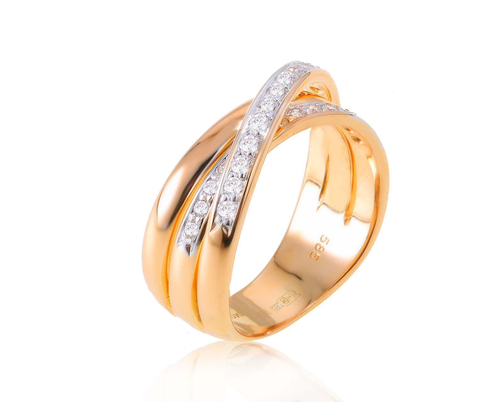 Оригинальное золотое кольцо с бриллиантами 0.29ct Moncara 050224/4