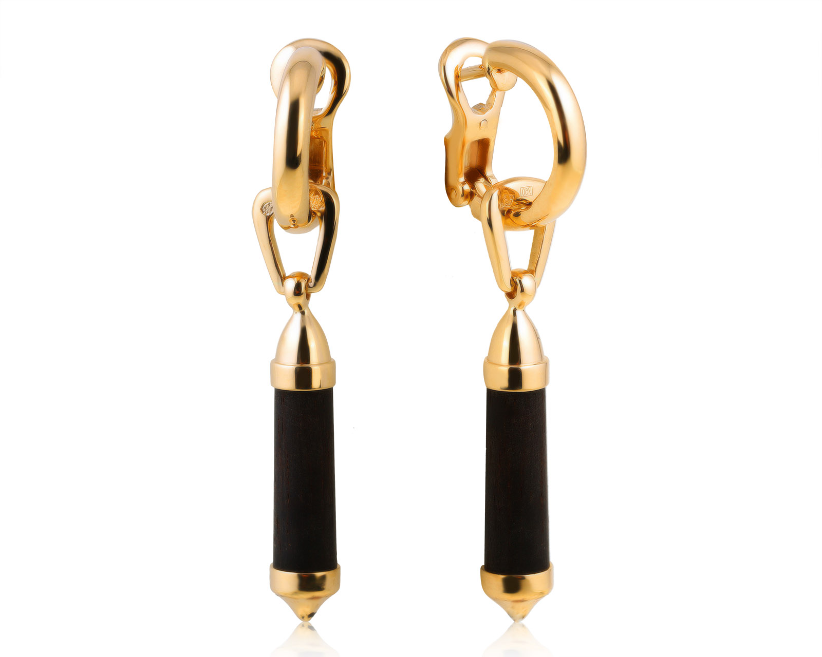 Оригинальные золотые серьги Chaumet Wood 020721/4