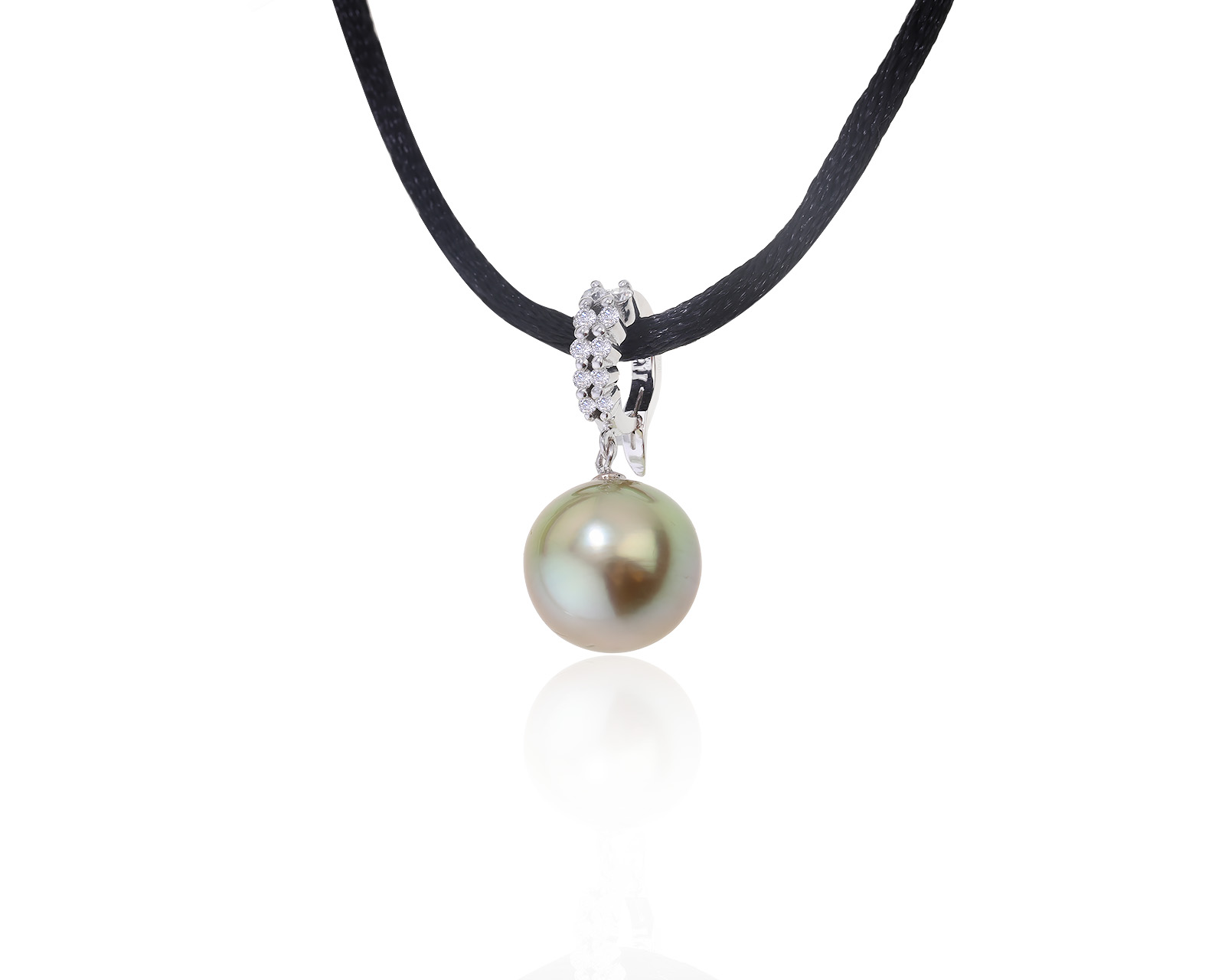 Нарядный золотой кулон с жемчугом 12.00 мм 130522/1