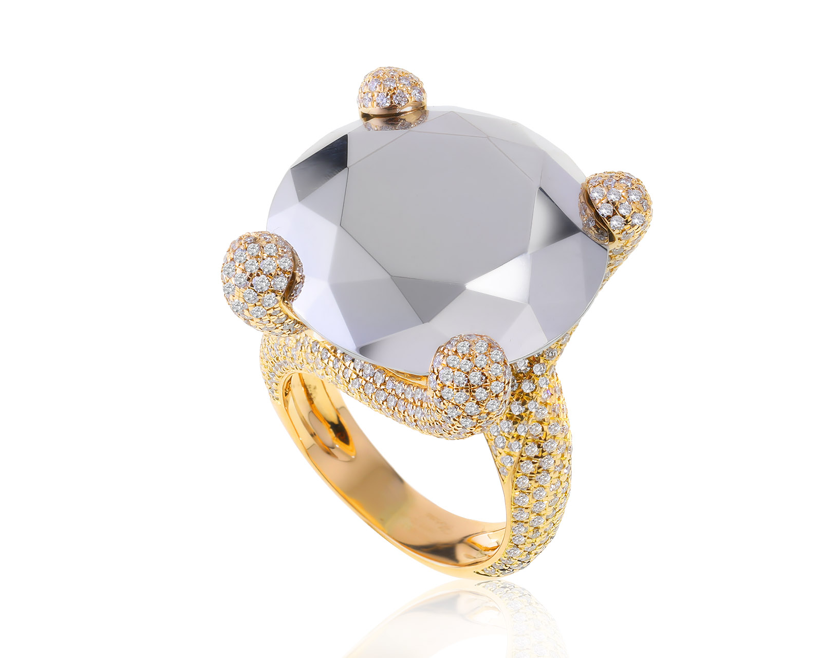 Оригинальное золотое кольцо с бриллиантами 2.62ct Chopard