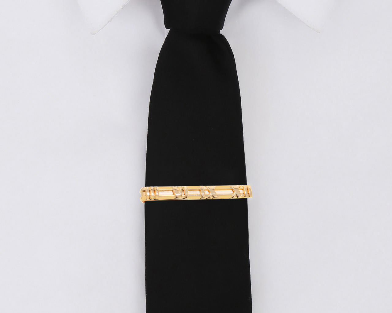 Оригинальный золотой зажим для галстука Tiffany&Co Atlas