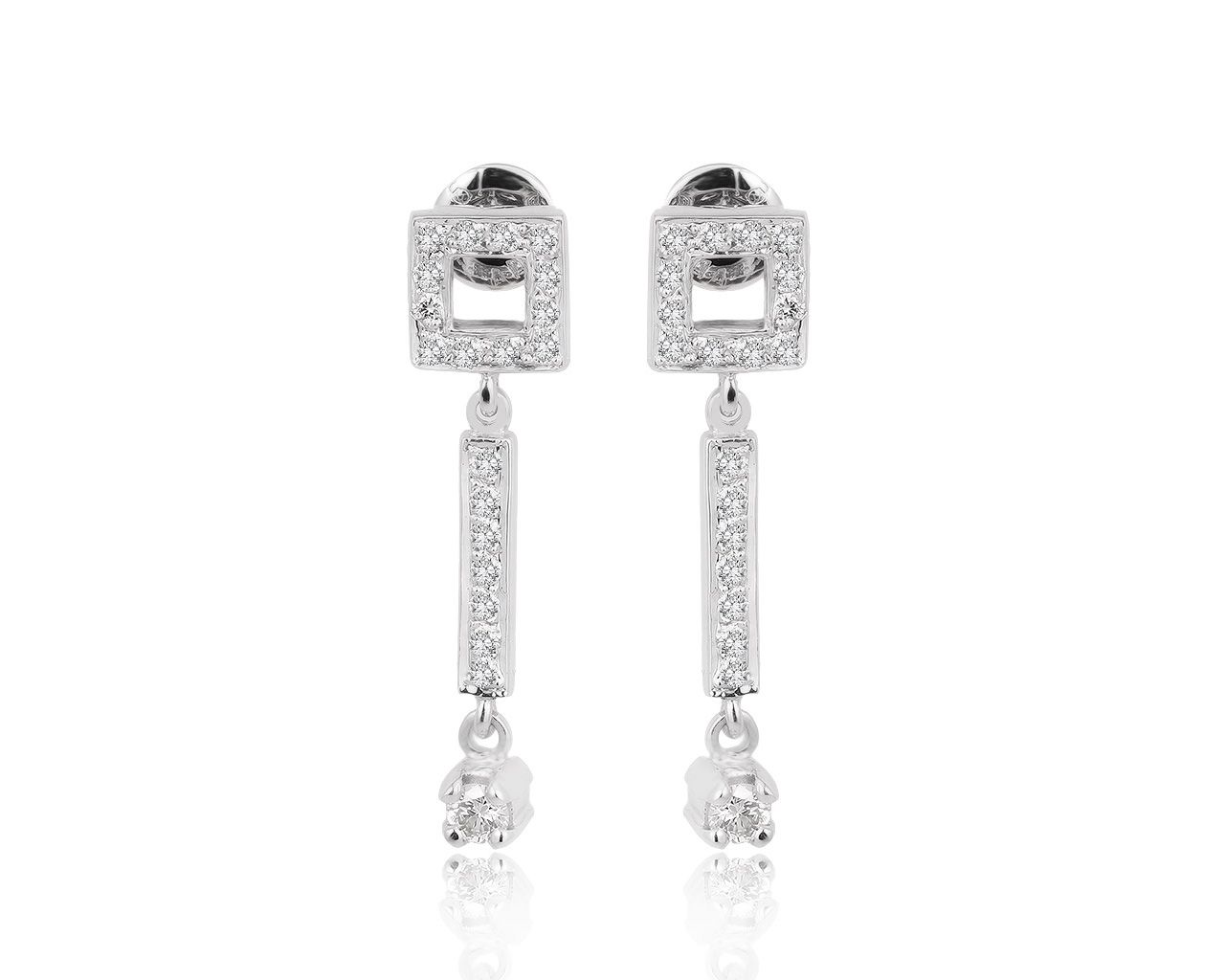 Изысканные золотые серьги с бриллиантами 0.52ct 220920/5