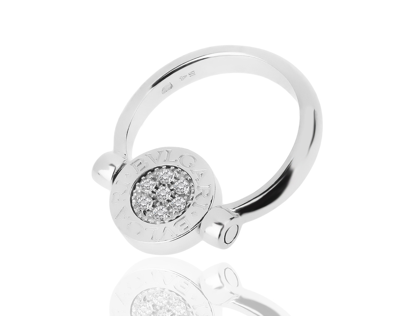 Золотое кольцо с ониксом и бриллиантами 0.13ct Bvlgari 280219/4