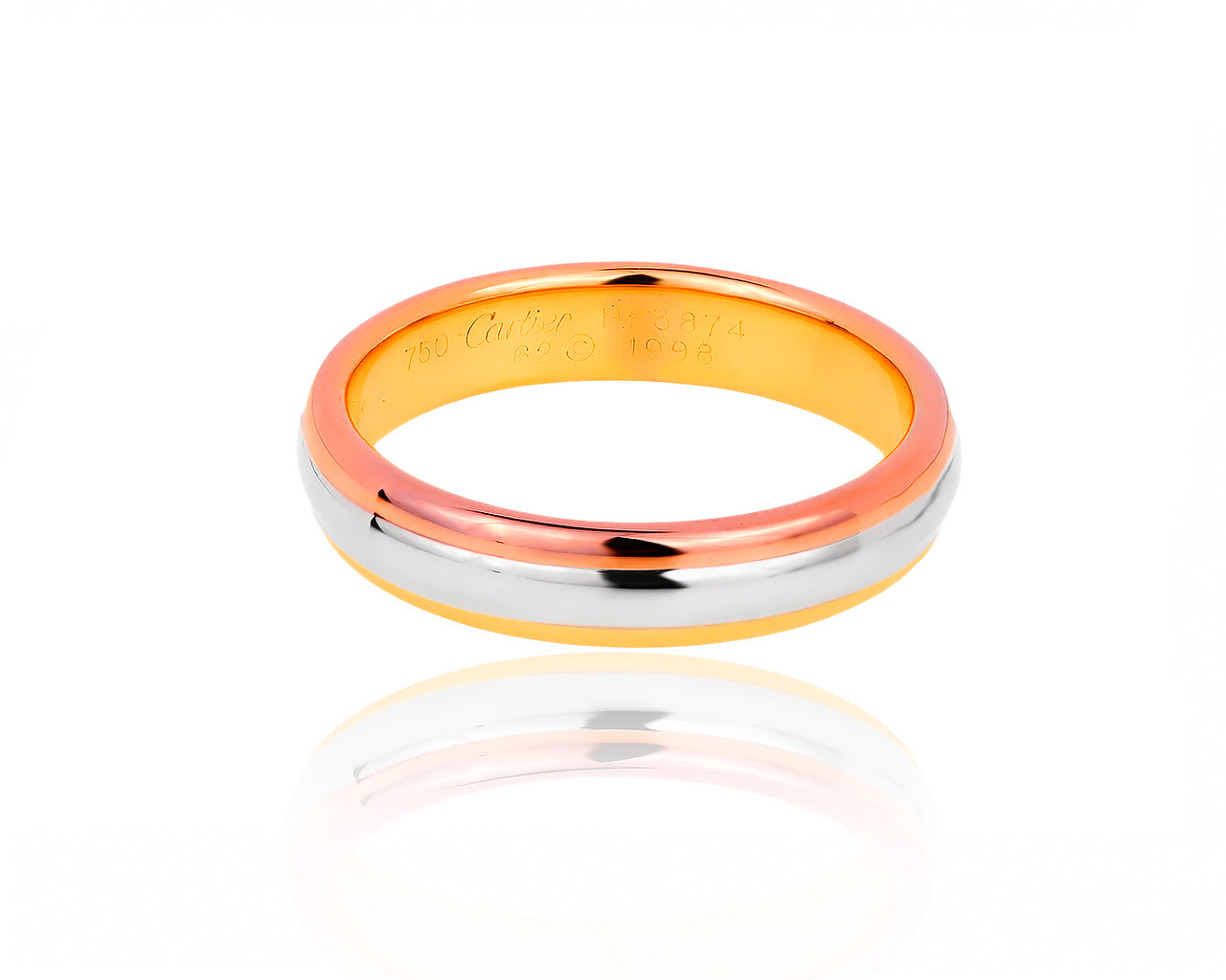 Оригинальное золотое кольцо Trinity De Cartier 030619/4 Оригинальное золотое кольцо Trinity De Cartier 030619/4