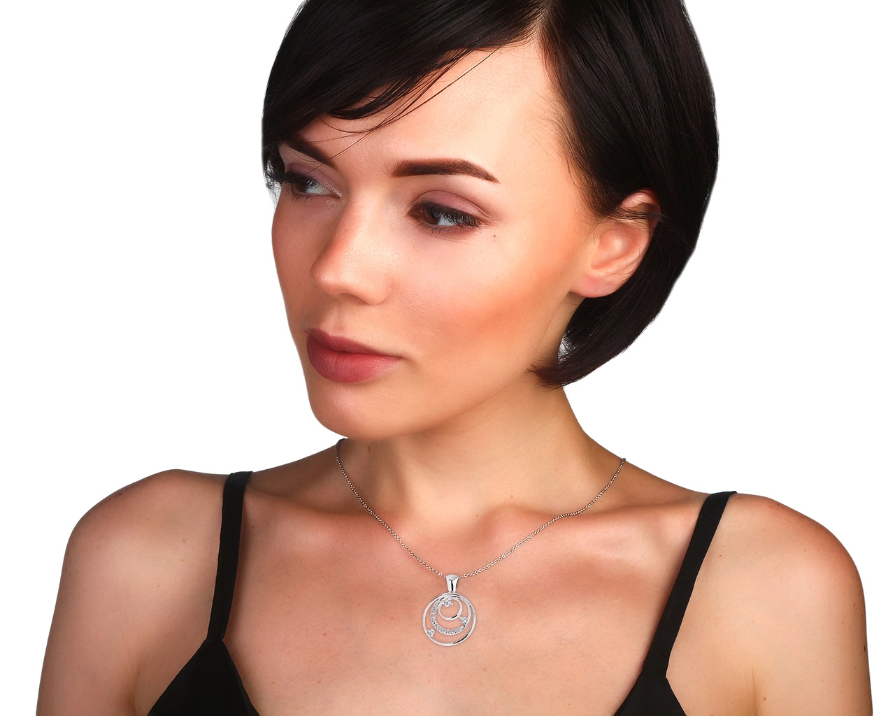 Стильная золотая подвеска с бриллиантами 0.61ct
