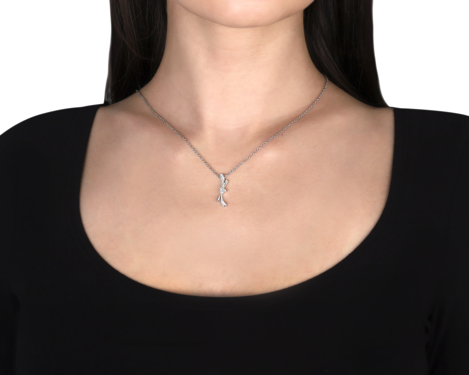 Золотой кулон с бриллиантом 0.08ct