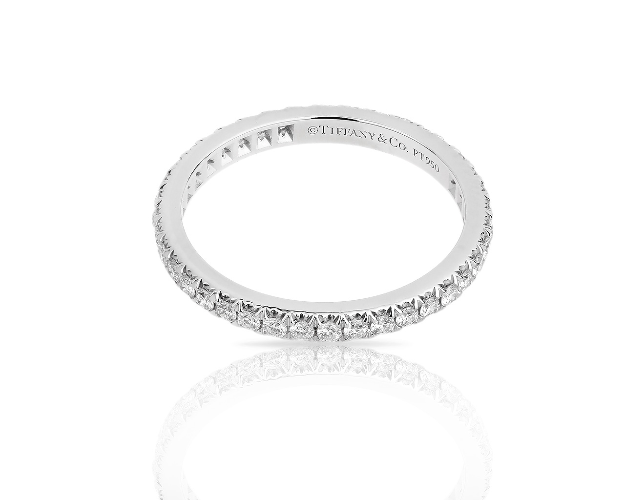 Платиновое кольцо с бриллиантами 0.35ct Tiffany&Co
