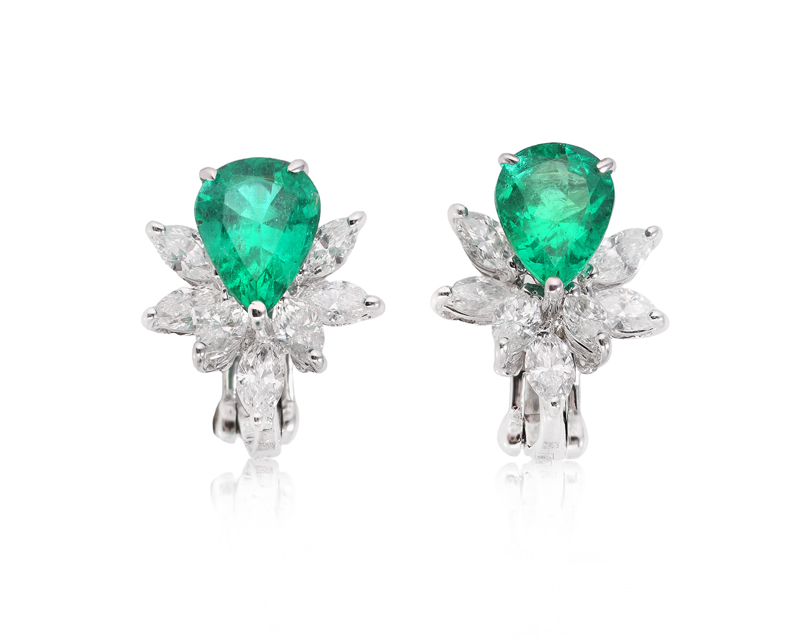 Золотые серьги с изумрудами 2.80ct и бриллиантами 1.45ct Evgeny Matveev 181225/2