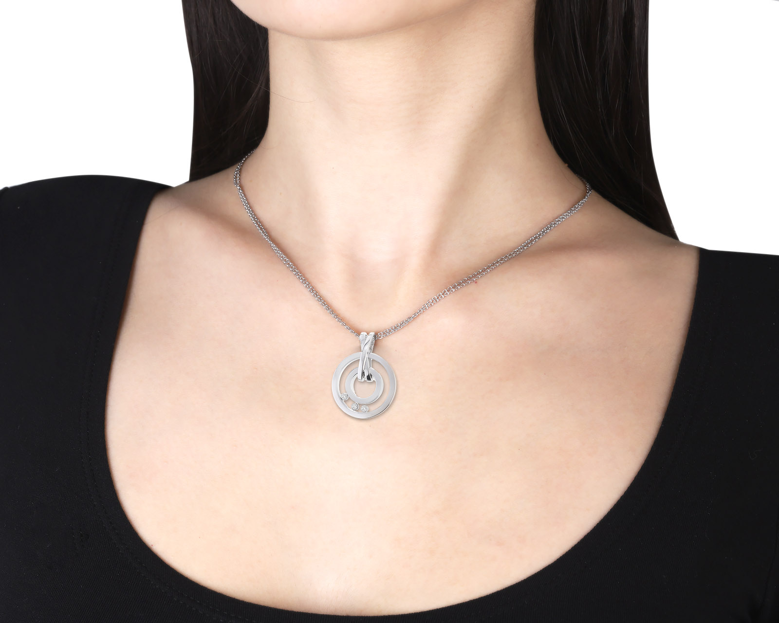 Оригинальный золотой кулон Chopard Happy Diamonds